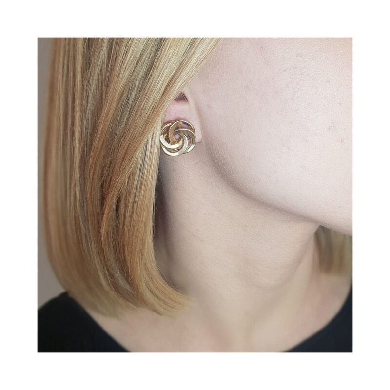 Kolczyki złote obwarzanki, sztyft nr AR E9934 próba 333