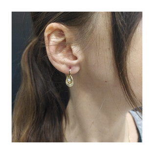 Kolczyki ażury 3D z cyrkonią/kółko zatrzask AR IHCE206236-YW-FCZ próba 375