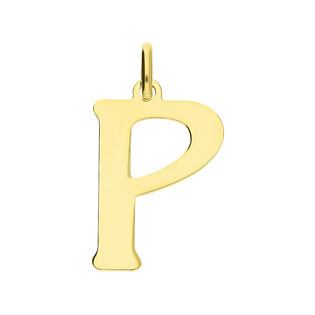 Literka srebrna pozłacana-P BC-Litera 2cm-P Gold próba 925
