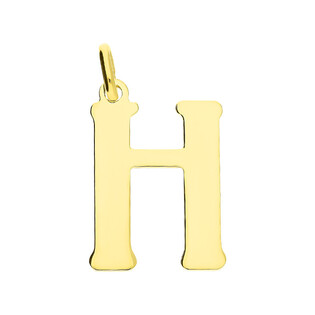 Literka srebrna pozłacana-H BC-Litera 2cm-H Gold próba 925