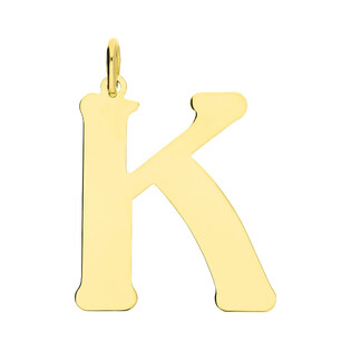 Literka srebrna pozłacana-K BC-Litera 3cm-K Gold próba 925