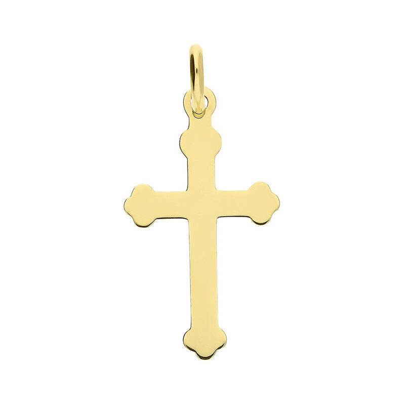 Krzyżyk złoty gładki ram.falbanka dis nr CB C-524 próba 585