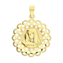 Medalik złoty Matka Boska Bolesna okrągła CB M-0708 próba 585