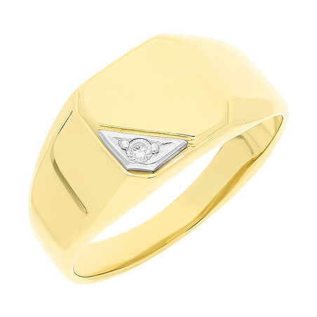 Sygnet złoty kwadrat blask z cyrkoniami NB S10 próba 585