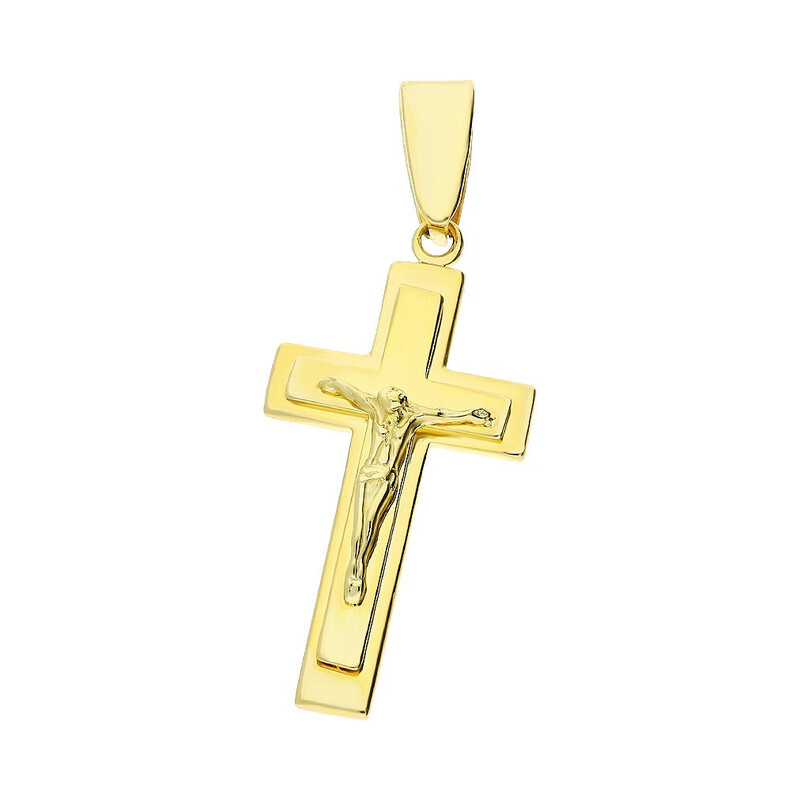 Krzyżyk złoty z wizerunkiem Jezusa WB AR P10862-III-LP próba 375