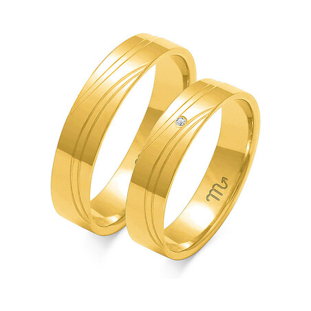 Obrączki ślubne ZO O-125 próba 585