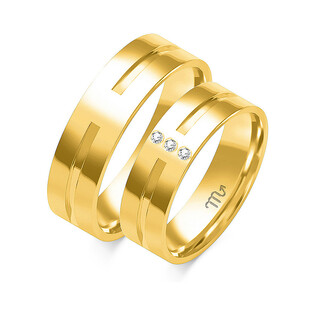 Obrączki ślubne ZO O-151 próba 585