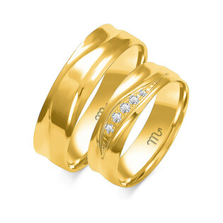 Obrączki ślubne ZO O-162 próba 585