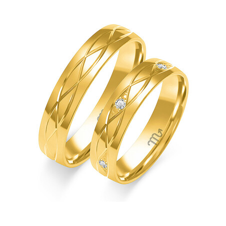 Obrączki ślubne ZO O-164 próba 585