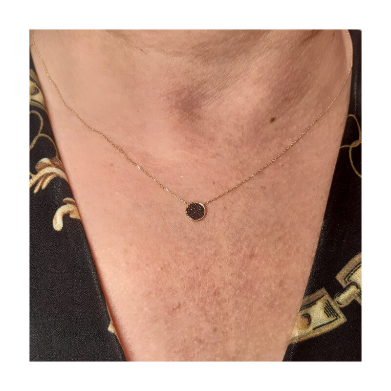 Naszyjnik SWEET-0,09ct cz.bryl. kółko/anke AW 66697 Y-05793 Y-1 próba 585