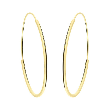 Kolczyki złote kółka szarniry owalne 20mm FL-003 próba 585