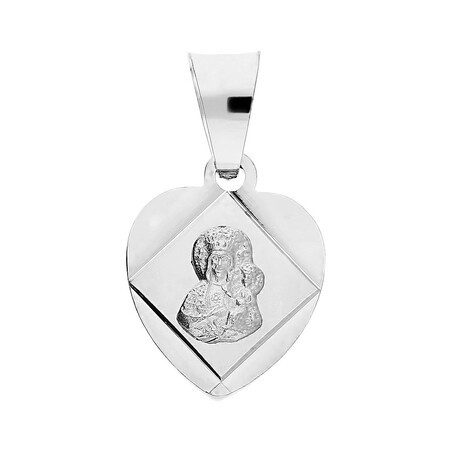 Medalik srebrny Częstochowska w sercu MV GMD082 próba 925