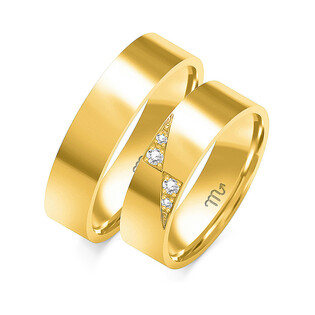 Obrączki ślubne ZO O-249 próba 585