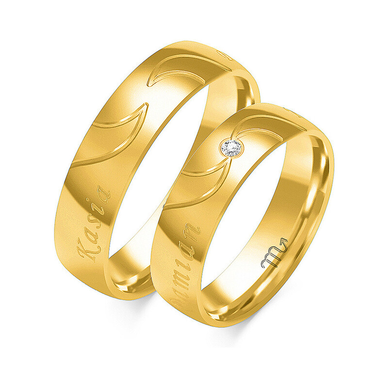 Obrączki ślubne ZO O-253 próba 585