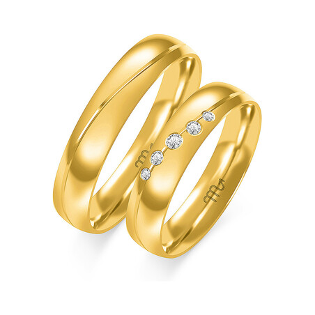 Obrączki ślubne ZO O-268 próba 585