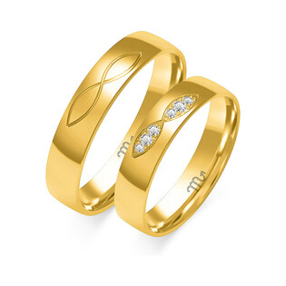 Obrączki ślubne ZO O-283 próba 585