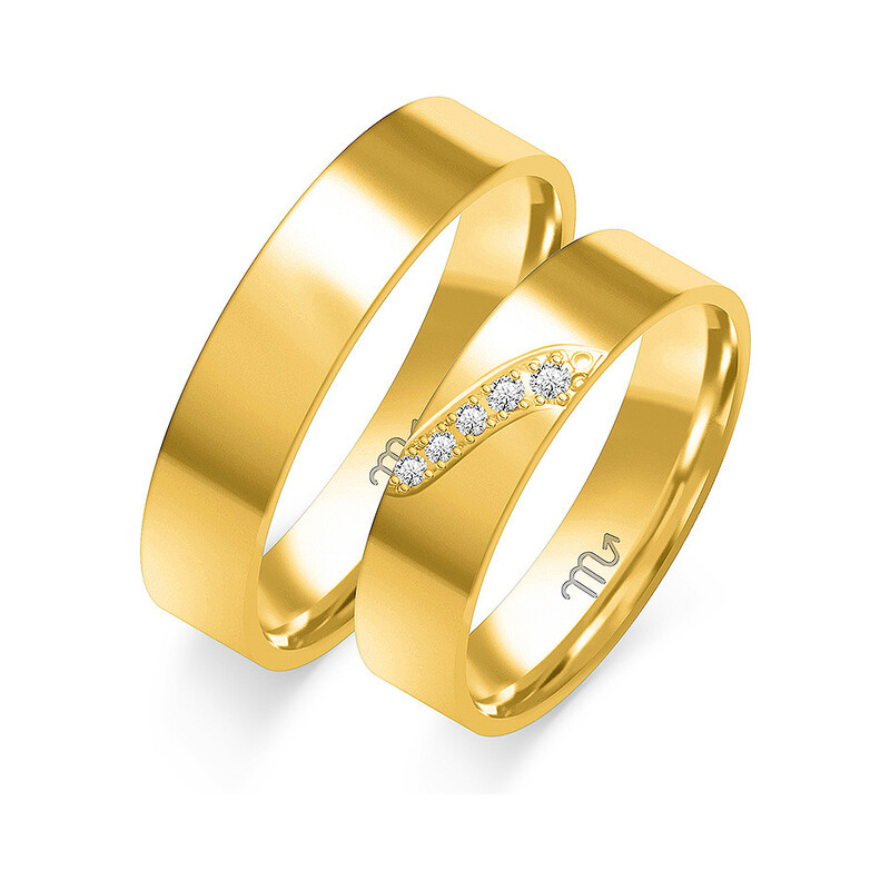 Obrączki ślubne ZO O-287 próba 585