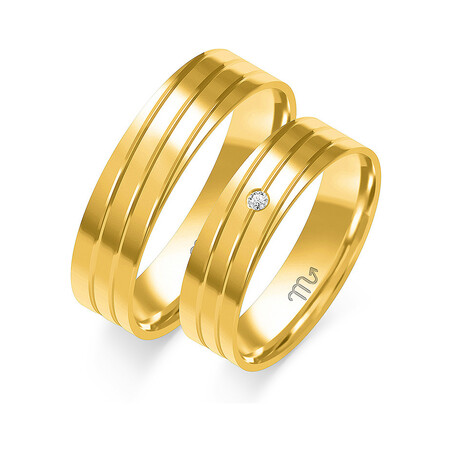 Obrączki ślubne ZO O-290 próba 585