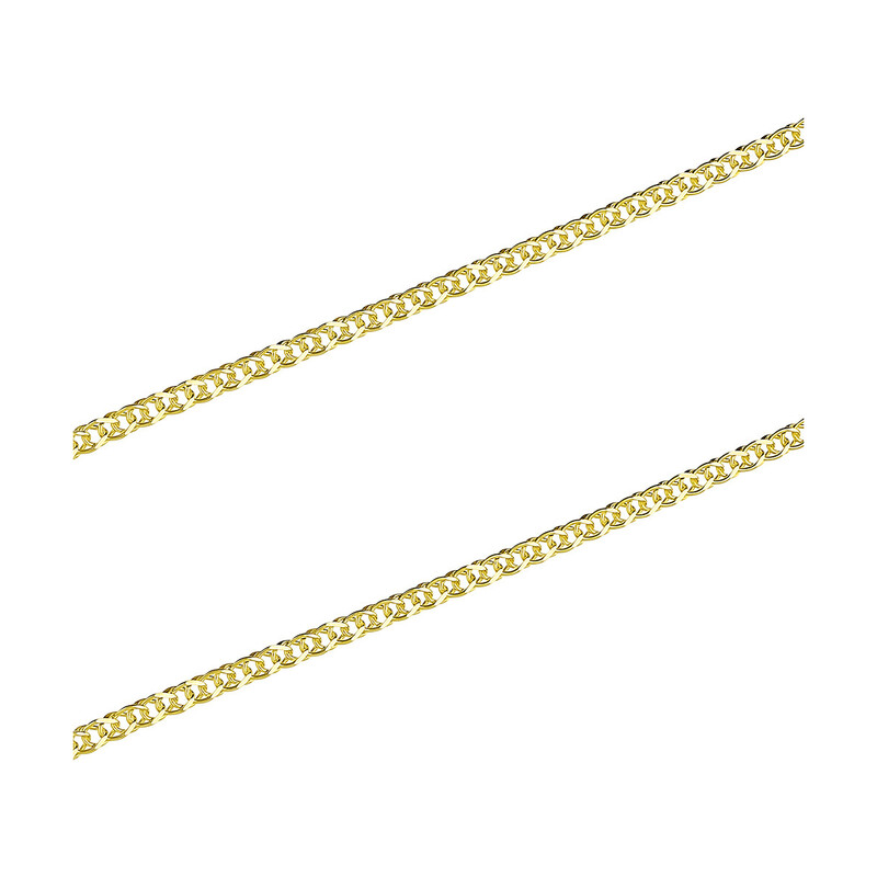 Łańcuszek srebrny pozłacany typu lisi ogon BC 1390-050 D-C Gold próba 925