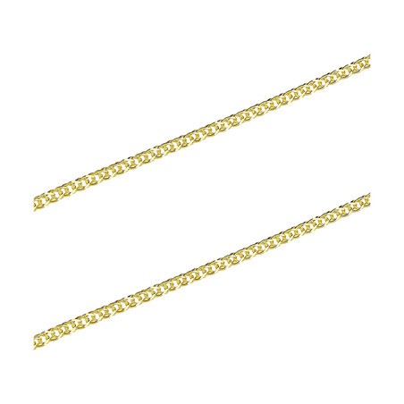 Łańcuszek srebrny pozłacany typu lisi ogon BC 1390-050 D-C Gold próba 925