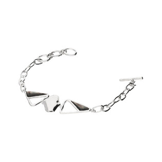 Bransoleta trójkąty z szarą masą perłową NJ15 4630003 próba 925