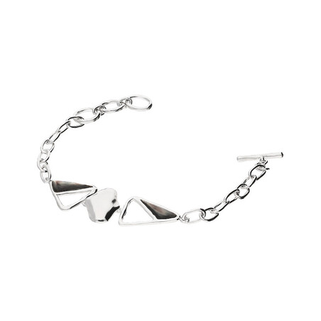 Bransoleta trójkąty z szarą masą perłową NJ15 4630003 próba 925