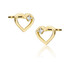 Kolczyki złote serce z diamentem/sztyft BE CK-34 próba 585