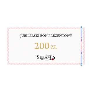 Jubilerski Bon Podarunkowy o nominale 200zł RU 200
