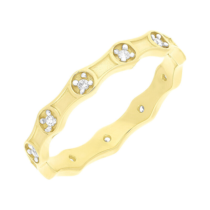 Pierścionek złoty różaniec z cyrkoniami NB 501860 próba 585