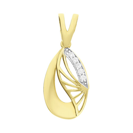 Zawieszka złota kropla ażur z cyrkoniami NB 50269 próba 585