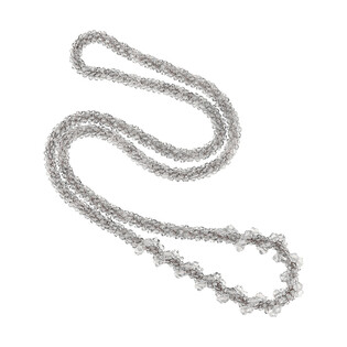 Naszyjnik z szarymi kamieniami jubilerskimi SR KOR228 szare