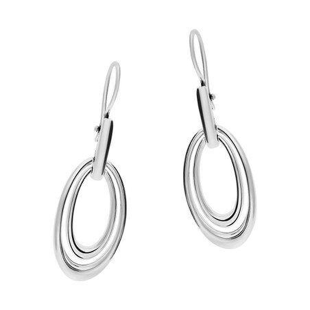 Kolczyki owal x2 ramka ruchomy+pałka/ SZ257A próba 925