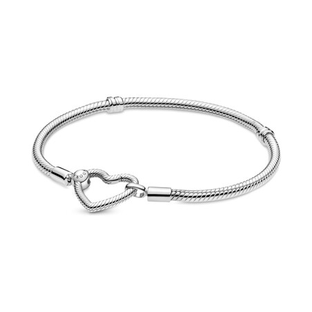 Bransoletka typu wężykowego Pandora Moments z zapięciem w kształcie serca PE 599539C00 próba 925