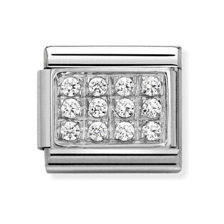 Element Link do bransoletki NOMINATION Composable tabliczka z cyrkoniami pave 330307 01