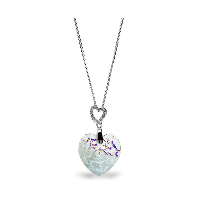 Naszyjnik SPARK z kryształem Swarovski w formie serca CQ NC622818WP próba 925