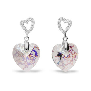 Kolczyki SPARK z kryształem Swarovski w kształcie serca CQ KC622814WP próba 925