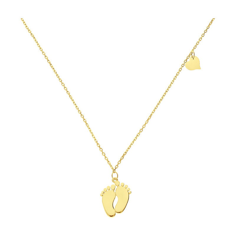 Naszyjnik pozłacany stópki blask/anker A6 07580369-00 próba 925