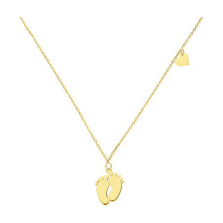 Naszyjnik pozłacany stópki blask/anker A6 07580369-00 próba 925