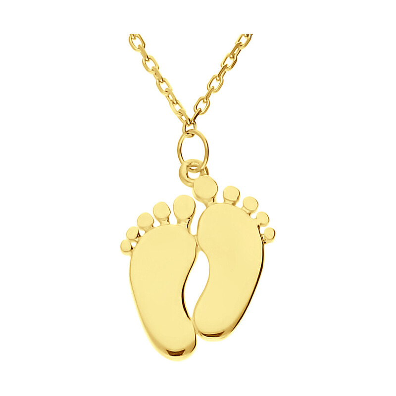 Naszyjnik pozłacany stópki blask/anker A6 07580369-00 próba 925