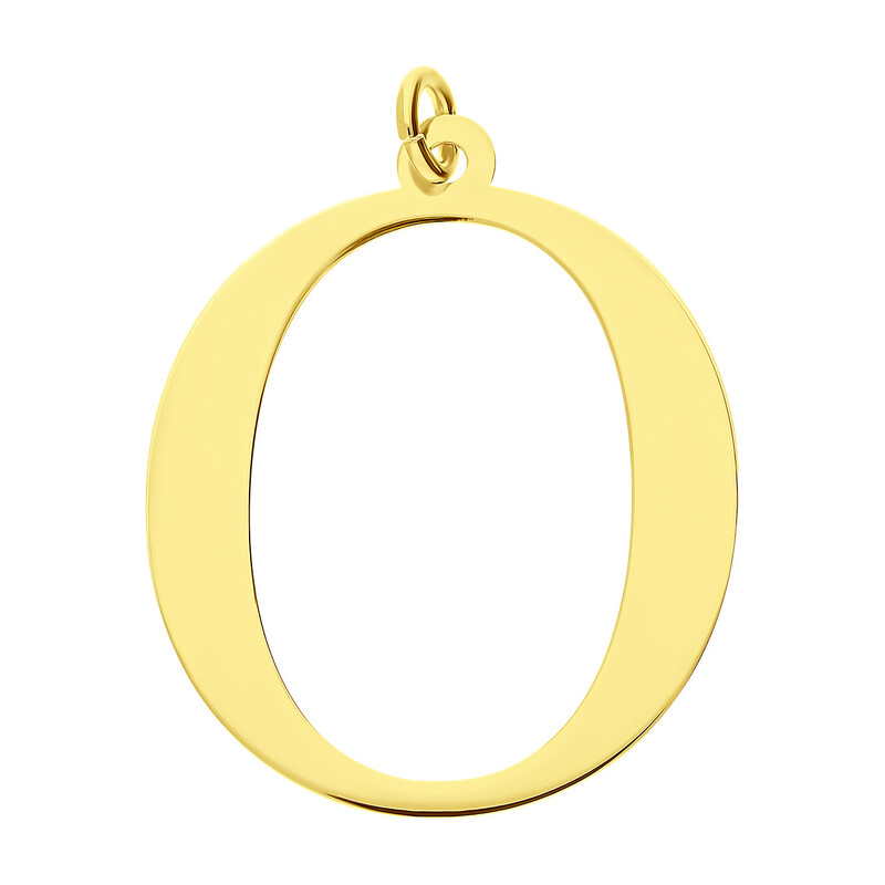 Literka pozłacana O do zawieszenia A6 07982287-16 próba 925