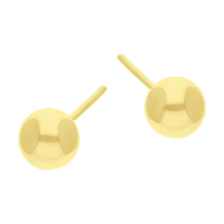 Kolczyki kulki 6mm gładkie zapinane na sztyft AR BSC4-BE0006MM-V próba 585