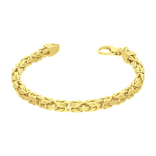 Bransoleta srebrna pozłacana splot królewski