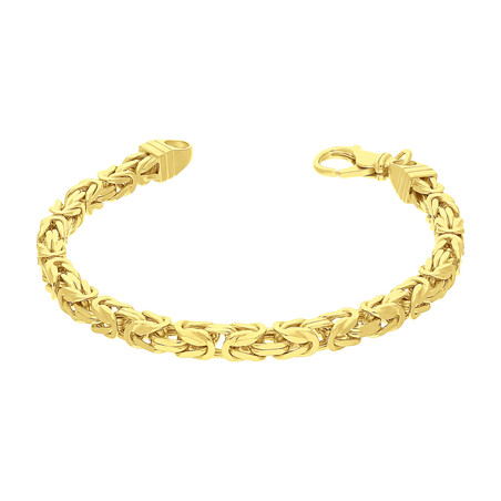 Bransoleta srebrna pozłacana splot królewski