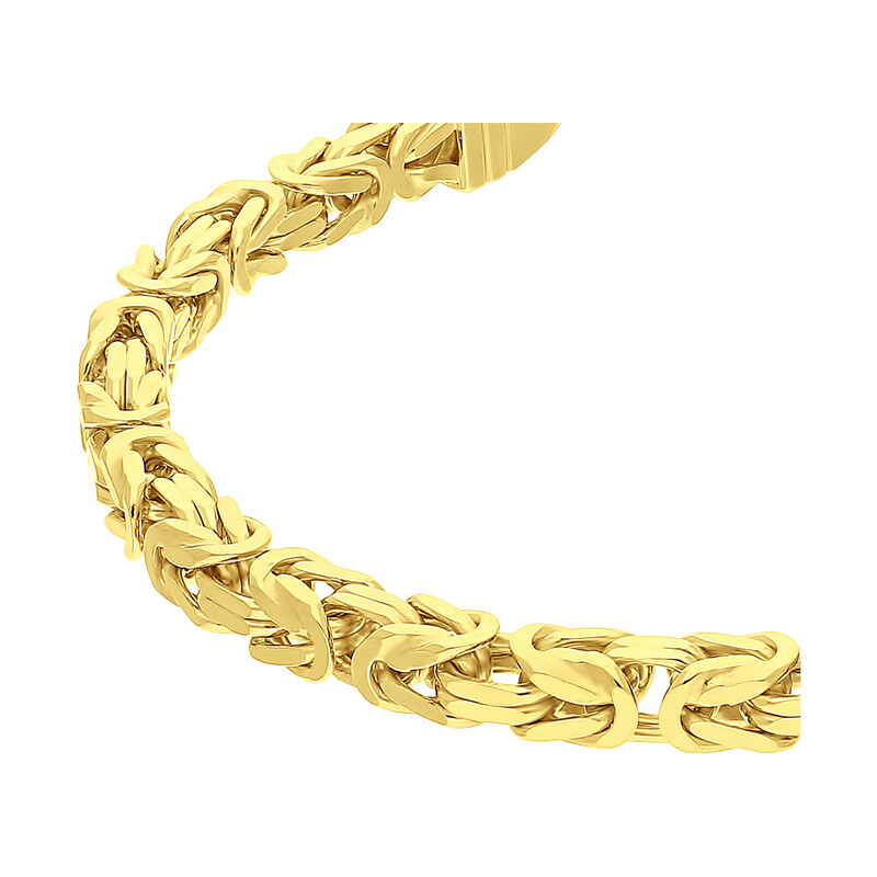 Bransoleta srebrna pozłacana splot królewski nr BC 1380-120 4l GOLD AG 925 Sezam - 1