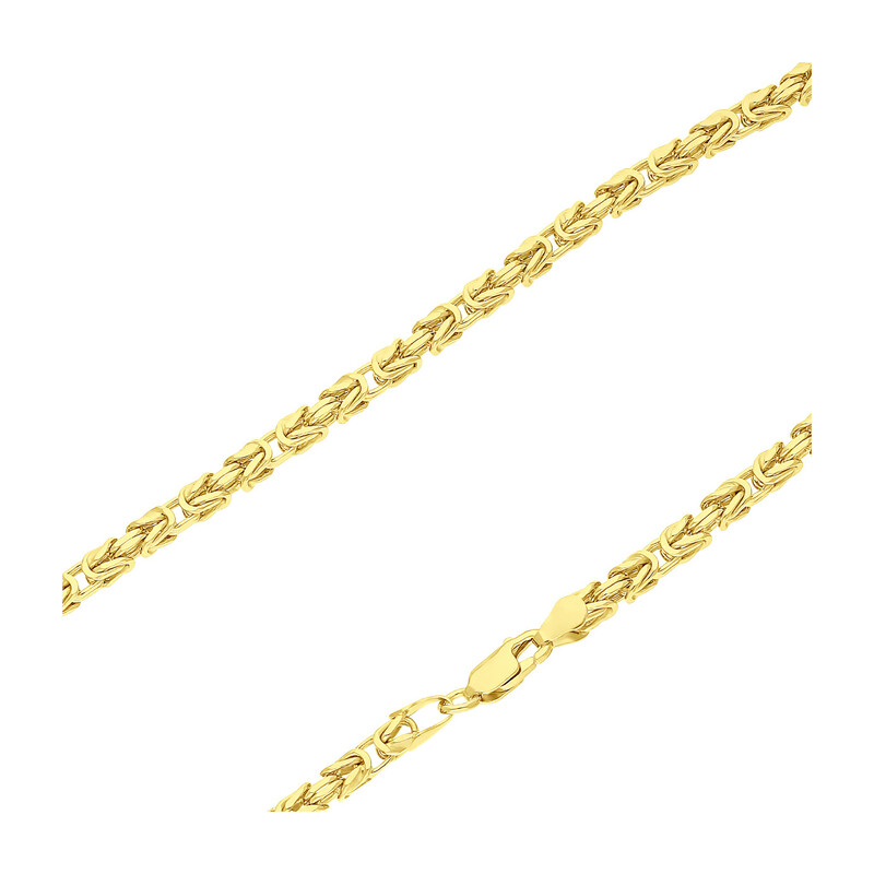 Łańcuszek pozłacany o splocie królewskim BC 1380-080 4l GOLD próba 925