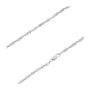 Łańcuszek srebrny o splocie singapur BC 1450-050 ROD próba 925