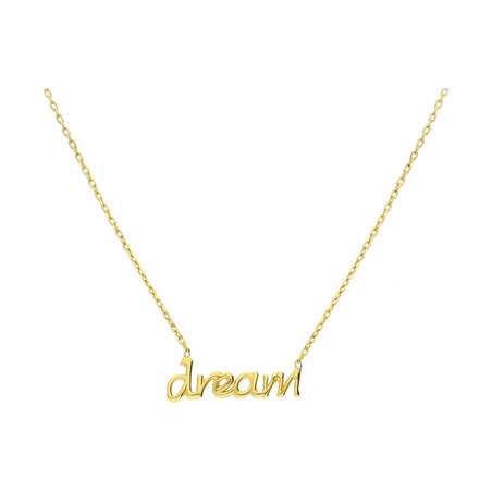 Naszyjnik pozłacany z napisem DREAM/anker PW381-1 GOLD próba 925