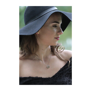 Kolczyki srebrne ze złotą blaszką w kształcie koła 3D nr  DC 661_AU375 blaszka rose