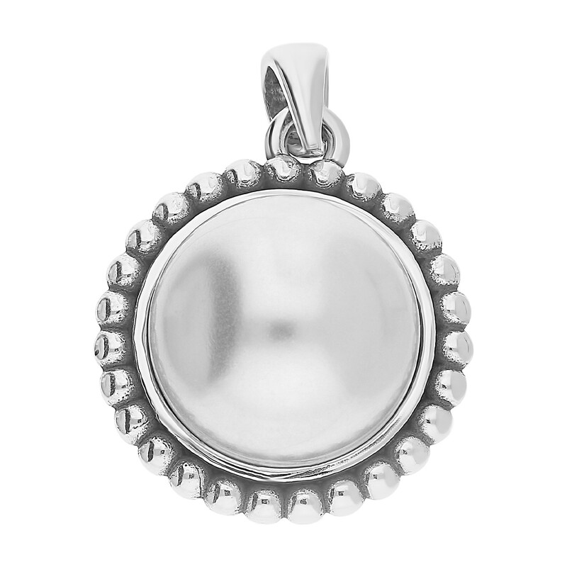 Zawieszka srebrna z perłą jubilerską PX 637 próba 925