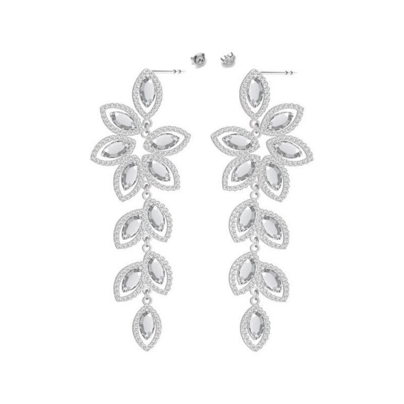 Kolczyki srebrne GRACE z kryształkami Swarovski RD 741-1 crystal próba 585